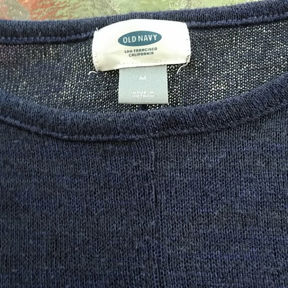 Old Navy Drop Shoulder Navy Blue Sweater - Picture 3 of 4